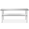 GRIDMANN Stainless Steel Work Table, NSF Commercial Kitchen Prep Table with Under Shelf for Restaurant and Home
